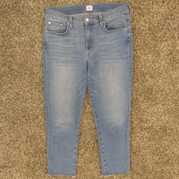 Edwin Jeans Women's 29 Light Wash Bree Straight Leg High Rise Stretch Denim - Picture 1 of 8